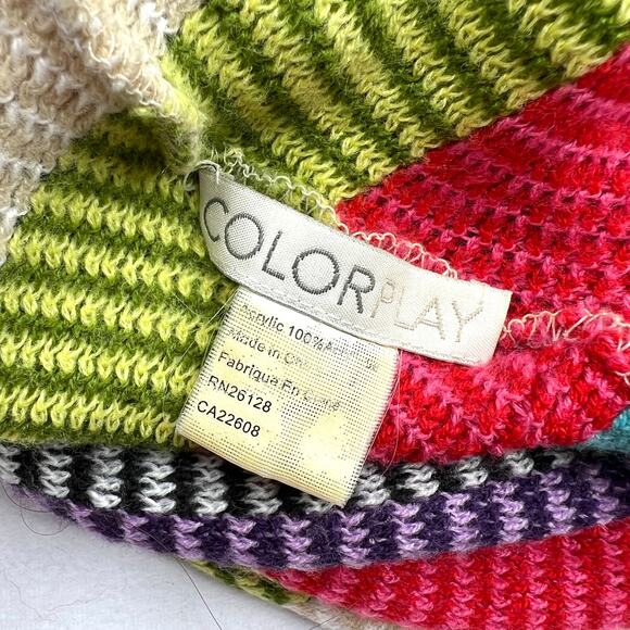 Colorplay Multicolored Acrylic Ruffle Infinity Scarf - Picture 4 of 6